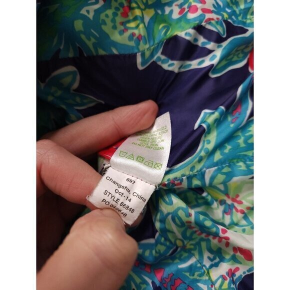 Lilly Pulitzer Syd Puffer Vest Goose Down Floral Lined Womens XS - Picture 12 of 12